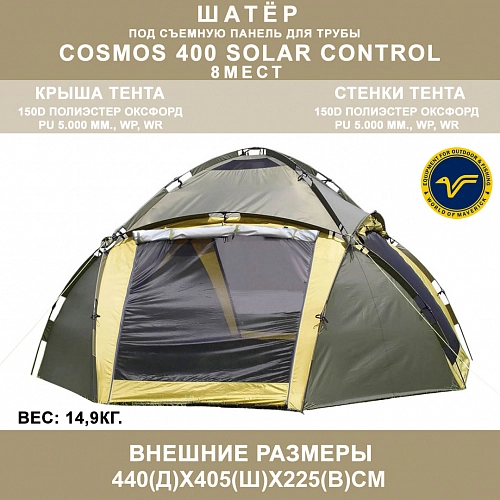 Шатёр автомат Cosmos 400 Solar Control под съемную панель для трубы